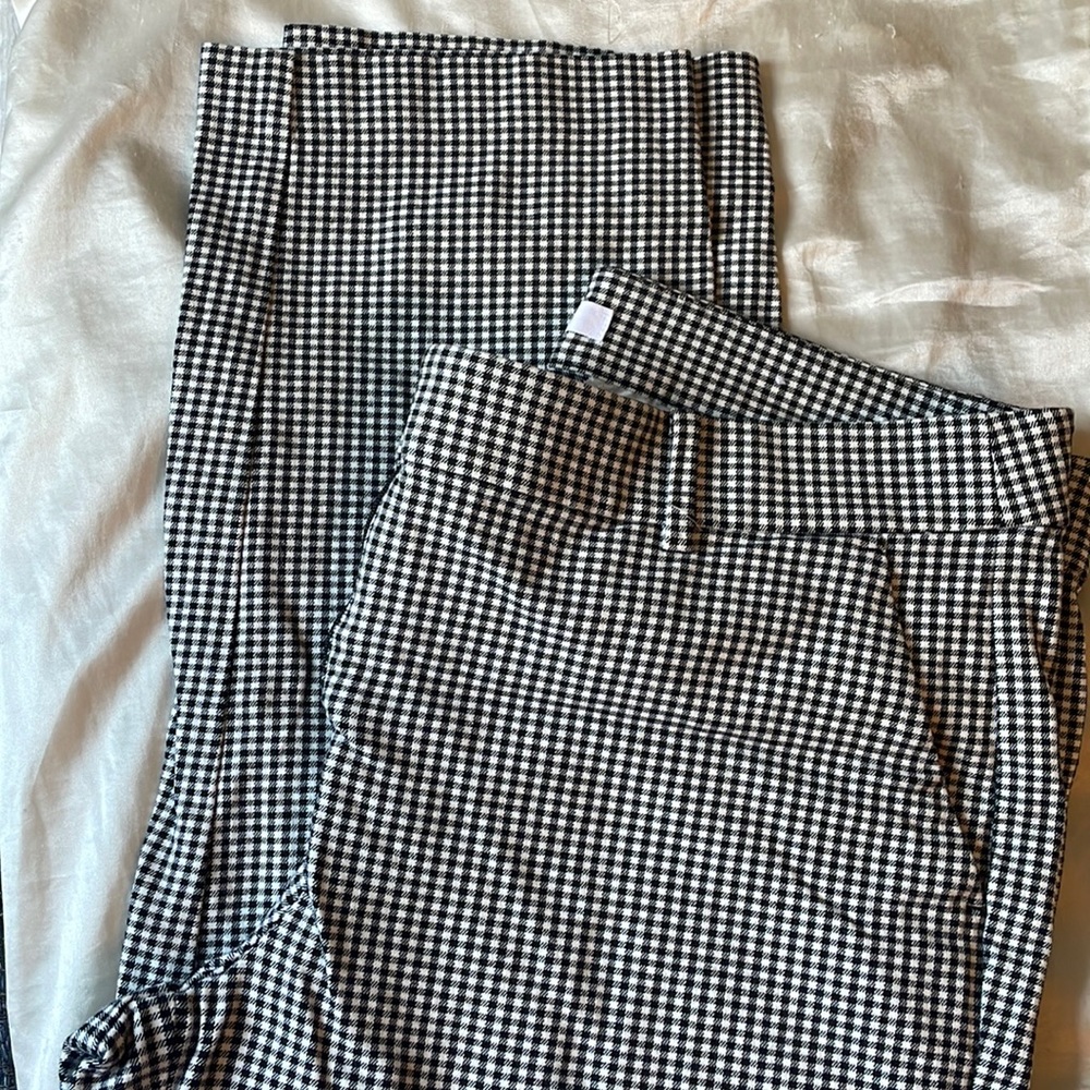 LOFT Gingham ankle pants